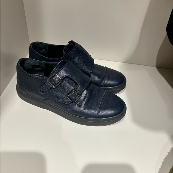 Boys leather navy dress shoes euro 37 monkstrap blublonc - Picture 7 of 7